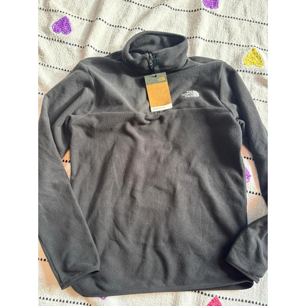The North Face Mens Anchor 1/4 Zip Fleece Pullover TNF Black Size Small